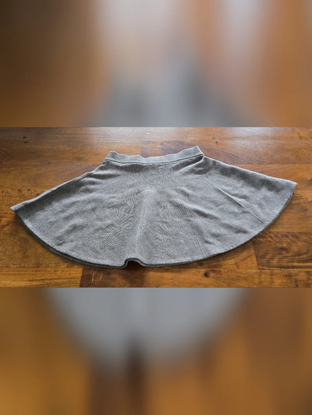 Free People Knit Wool Blend Skater Mini Skirt Taupe Brown Size Small